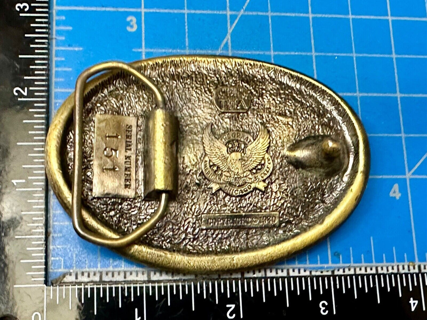 Arizona State Commemorative Desert Scene 1980 The Great American Belt Buckle Co