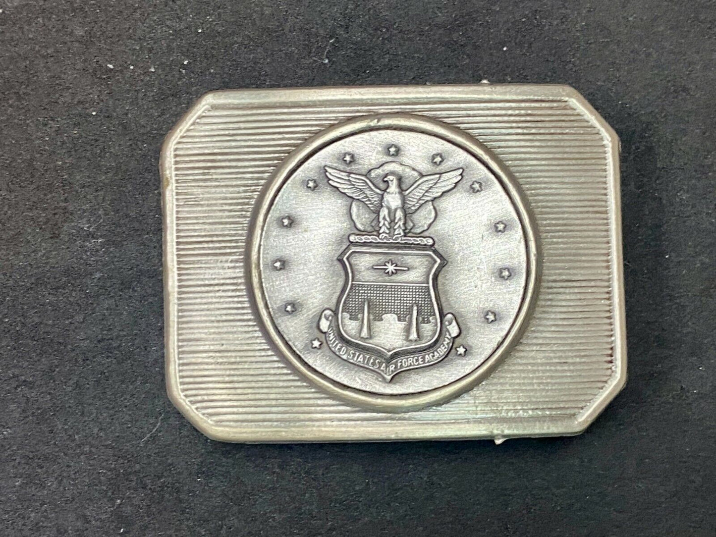 United States Air Force Academy Genuine Pewter Medallion Belt Buckle Fort