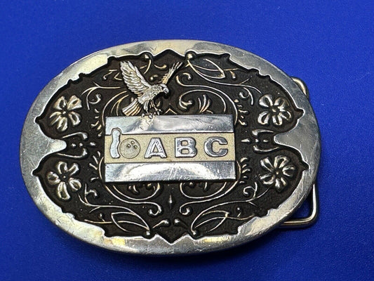 ABC Bowling Trophy Beautiful Sports Award Modern Western Belt Buckle by Balfour