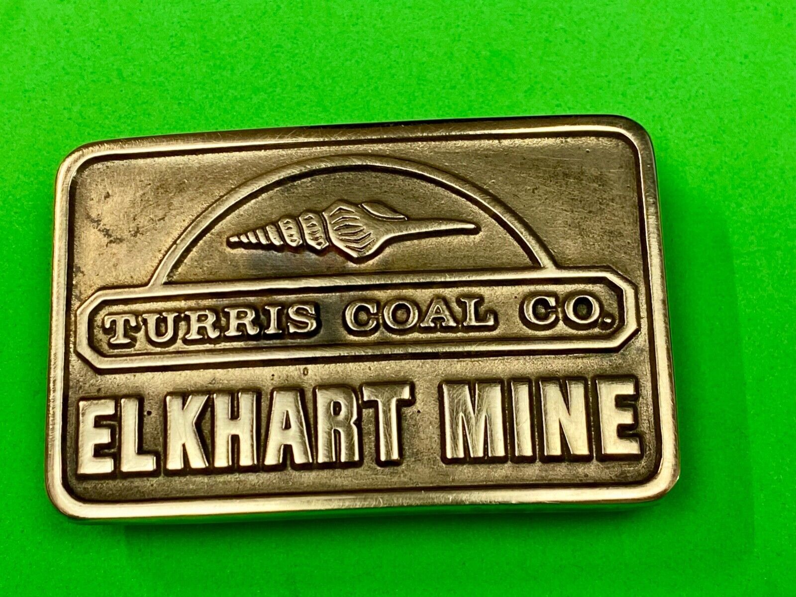 TURRIS COAL CO. ELKHART MINE ANACORTES BRASS WORKS BELT BUCKLE by ANACORTES