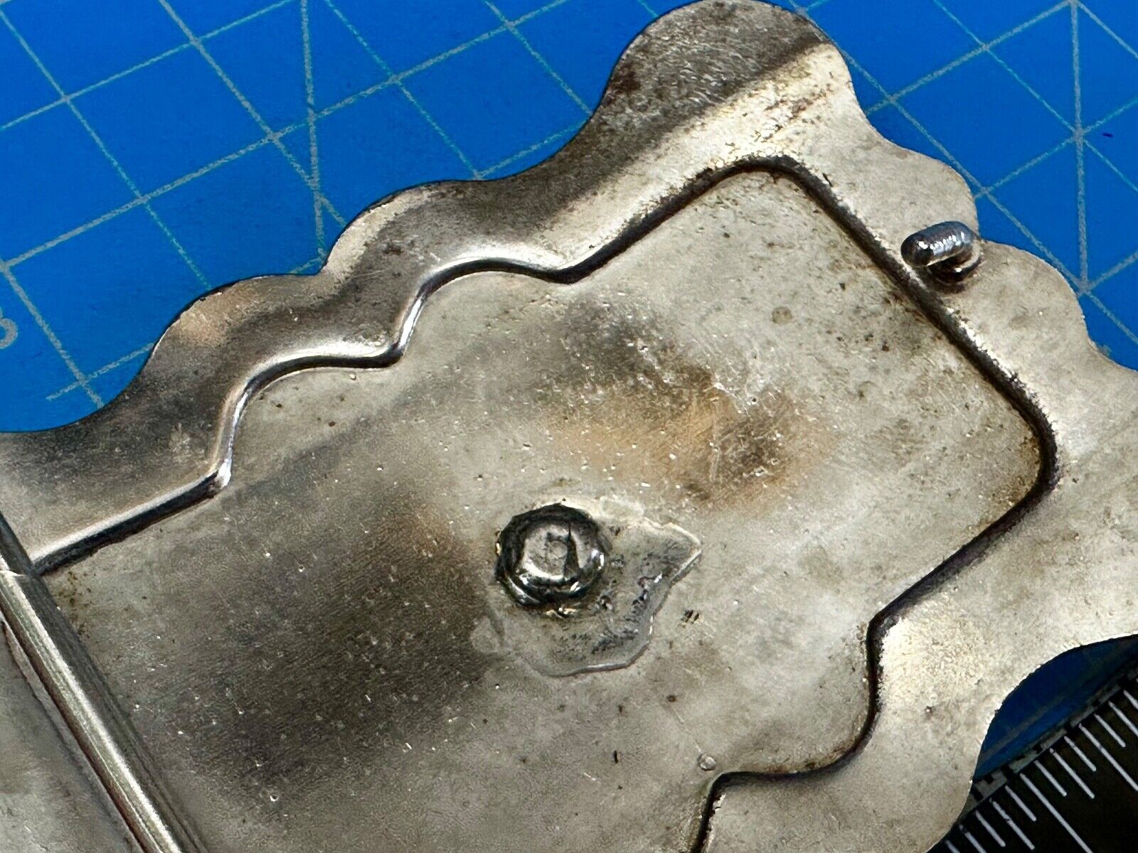 Vintage Horse Head Bust silver tone Floral Engraved Belt Buckle