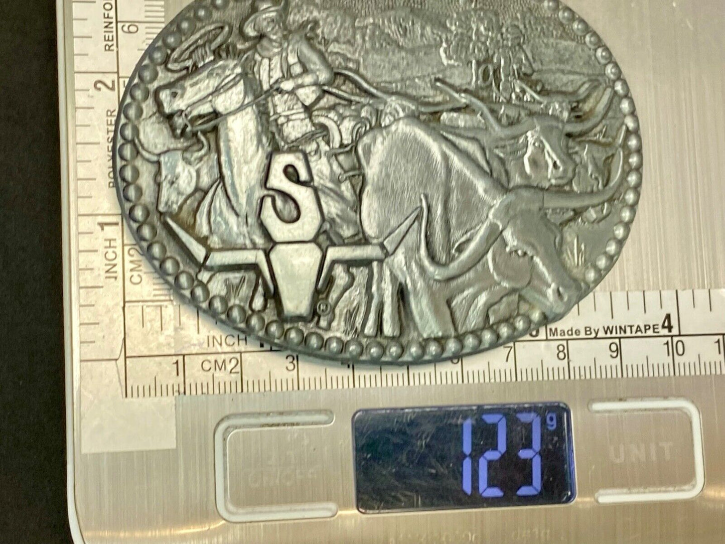 Vintage Award Design Medals Zee Series Rodeo Cowboys Belt Buckle 