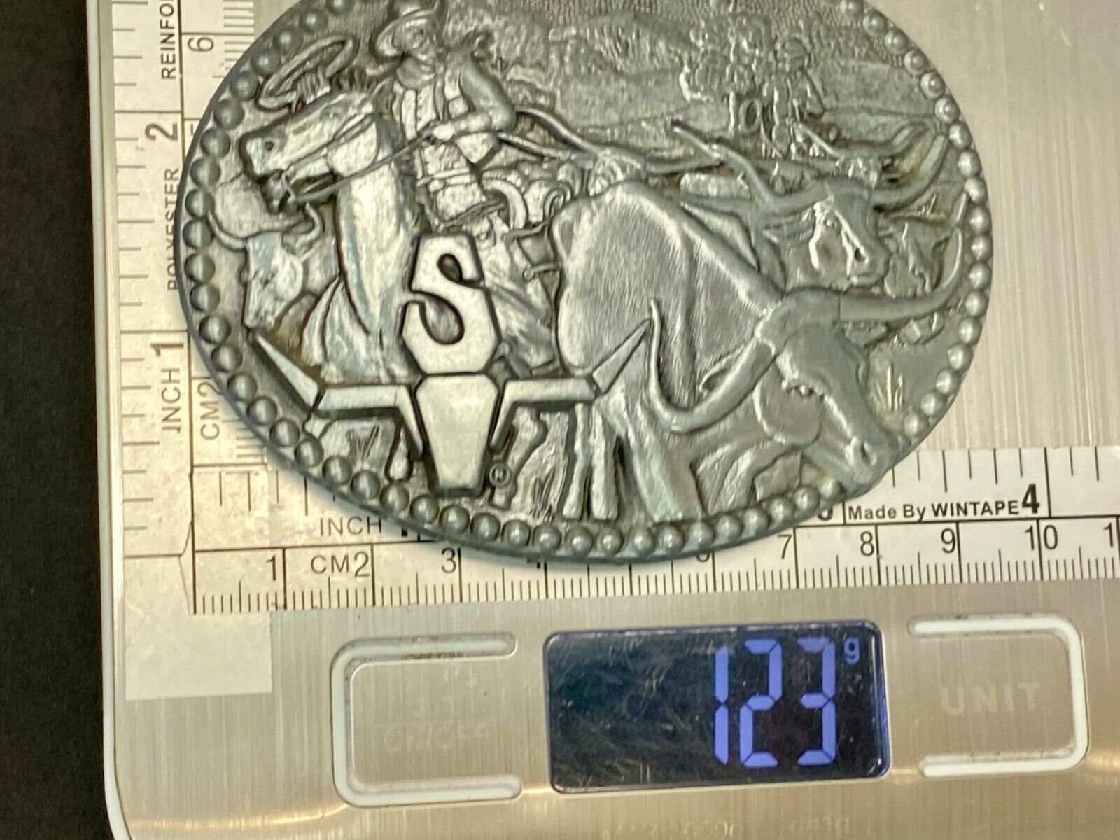 Vintage Award Design Medals Zee Series Rodeo Cowboys Belt Buckle 