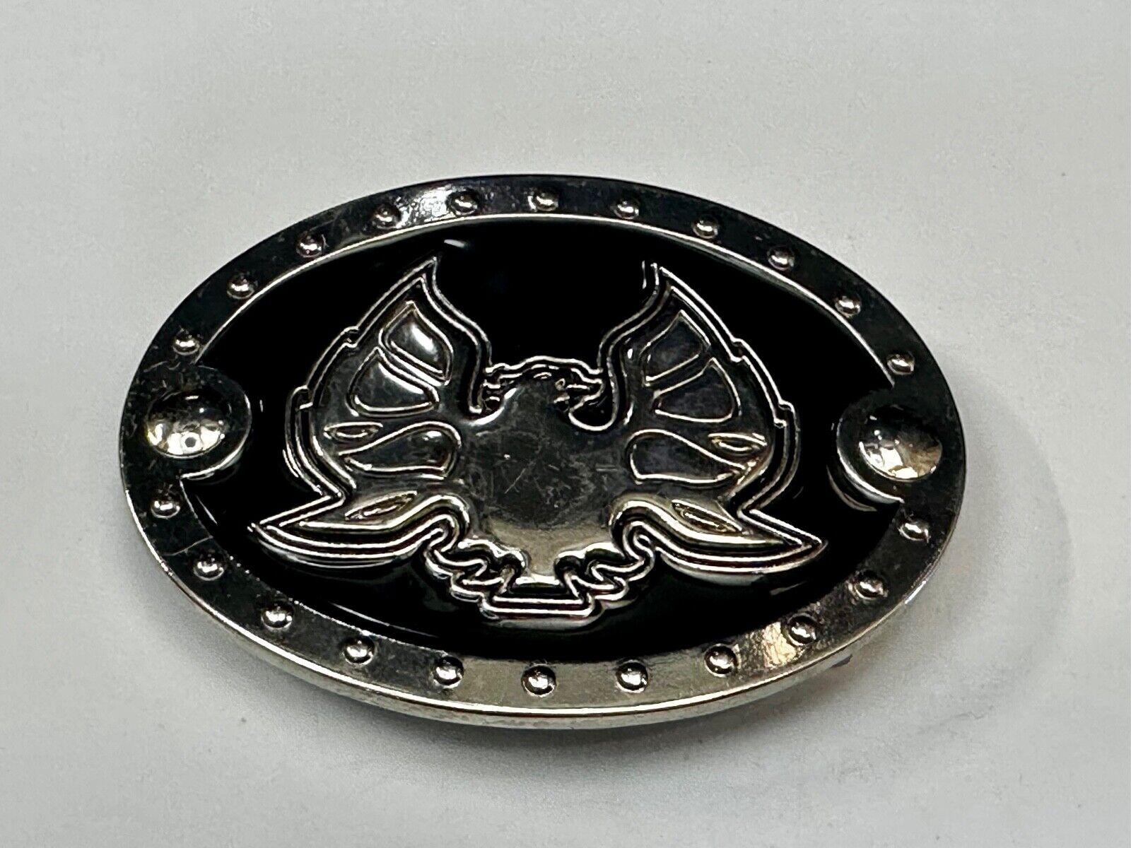 American Pride Flying  Patriotic Bald Eagle Black & Silver Color Belt Buckle