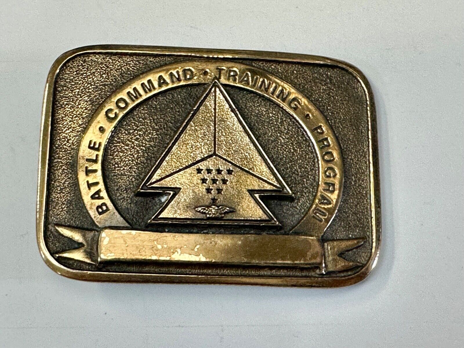 Battle Command Training Program US Army  award 1996 Western Heritage belt buckle