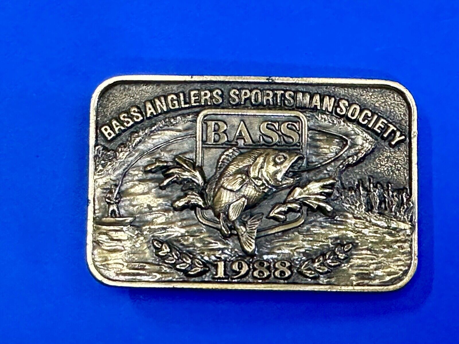 BASS Anglers Sportsman Society Fishing Club Great American belt buckle Co