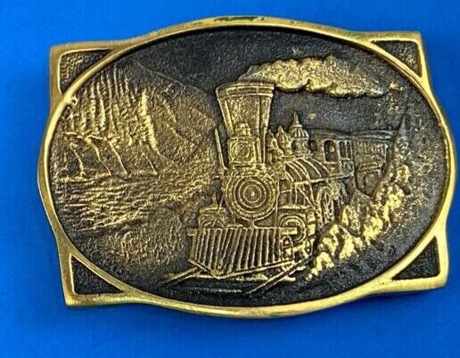 American Railroad Heritage Mint Registered Collection Solid Brass Belt Buckle 