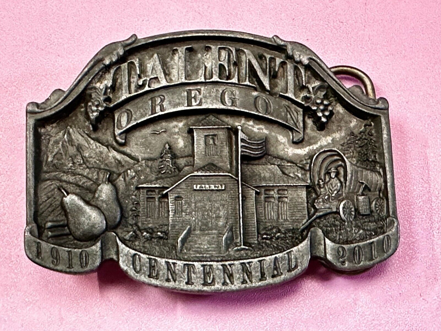 Talent Oregon Centennial Celebration 1910-2010 Commemorative Belt Buckle