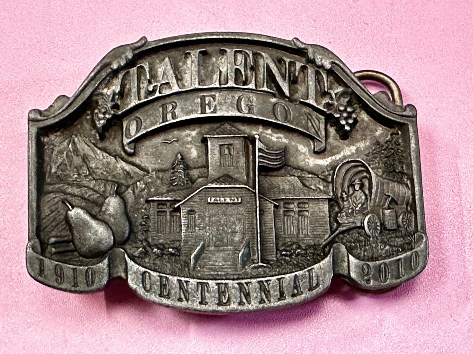 Talent Oregon Centennial Celebration 1910-2010 Commemorative Belt Buckle