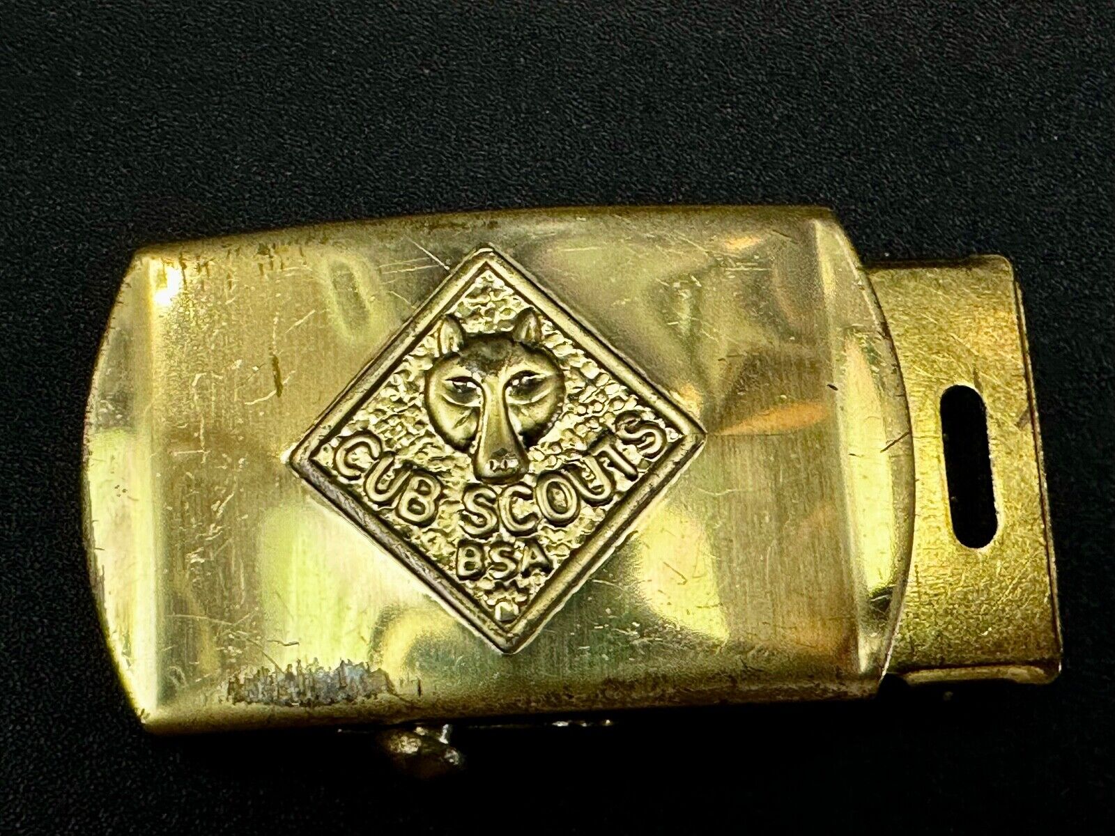 Vintage Cub Scouts Vintage Wolf BSA Solid Brass Replacement Uniform Belt Buckle