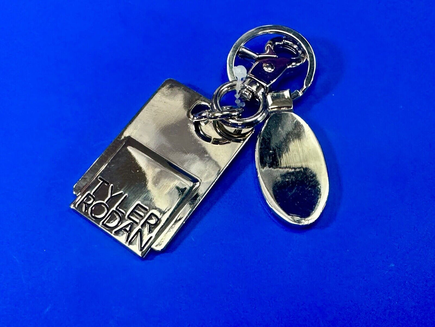 Tyler Rodan Designer Silver Tone Hanging Keychain Ring & Purse Charm Hook