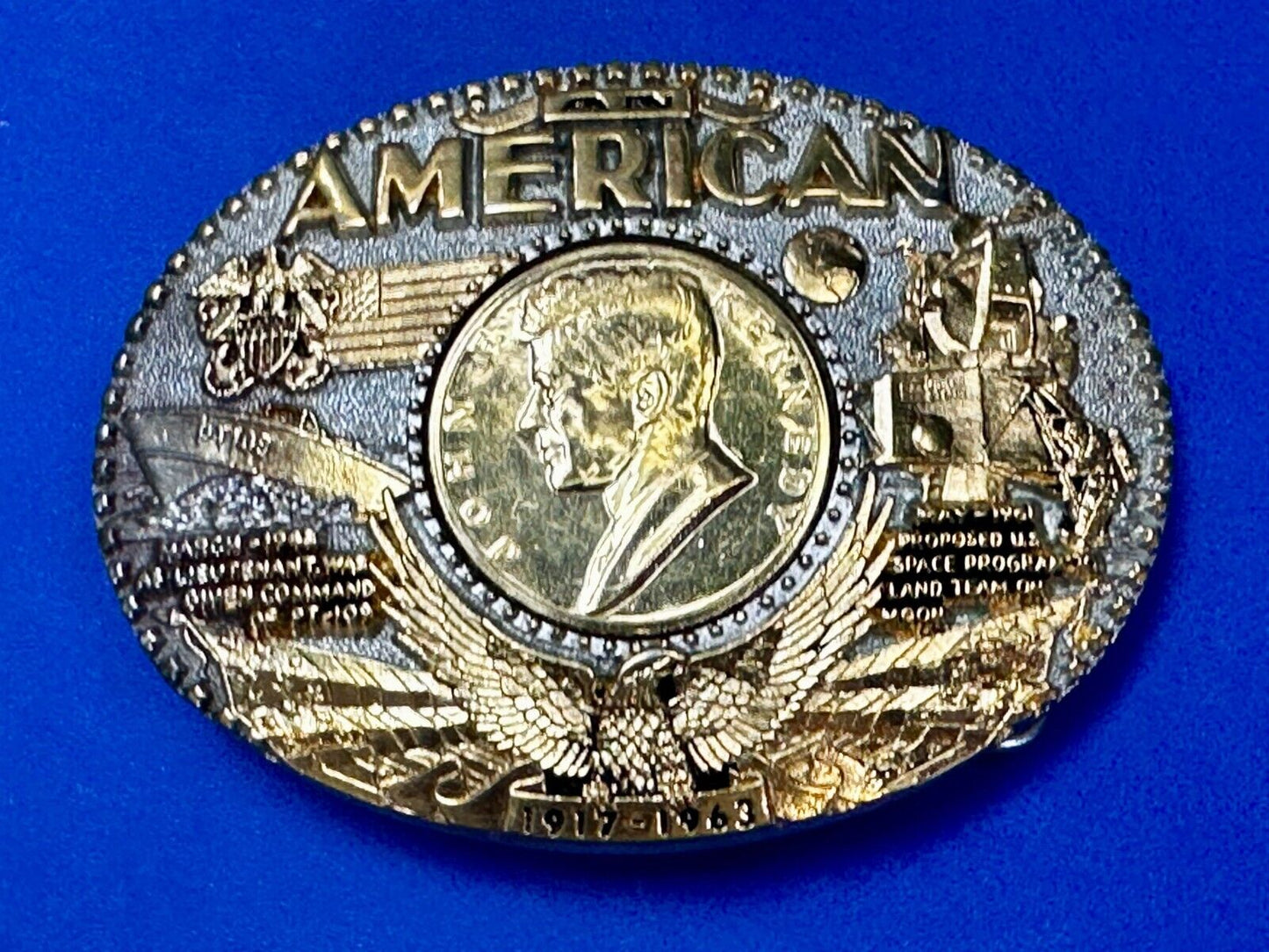 American John F Kennedy President Coin Belt Buckle First Edition #2173 ADM