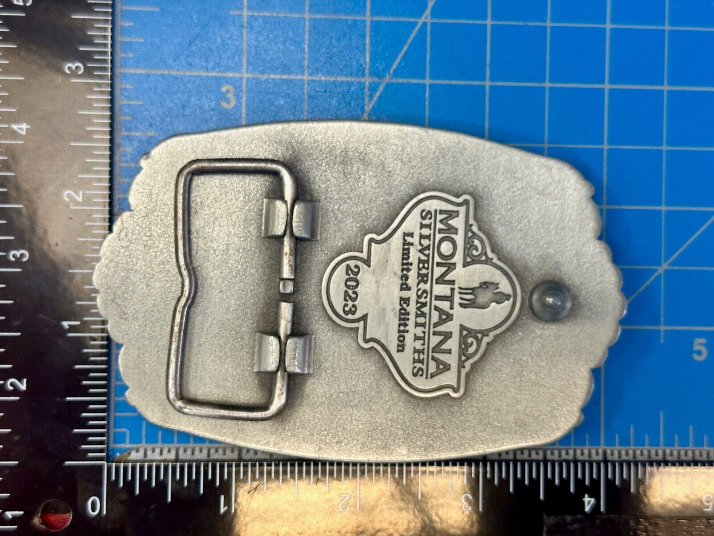 2023 Pendleton Whisky Belt Buckle Montana Silversmiths Let'er Buck Cowboy Rodeo