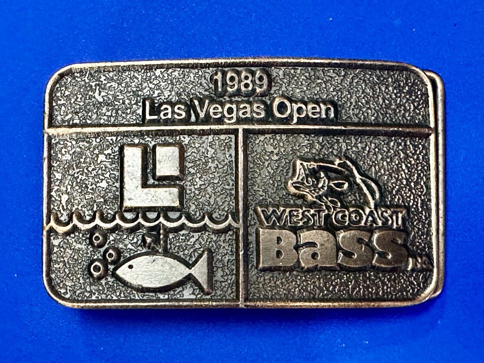 BASS 1989 Las Vegas Open Anglers Sportsman Society Sport Fishing Belt Buckle