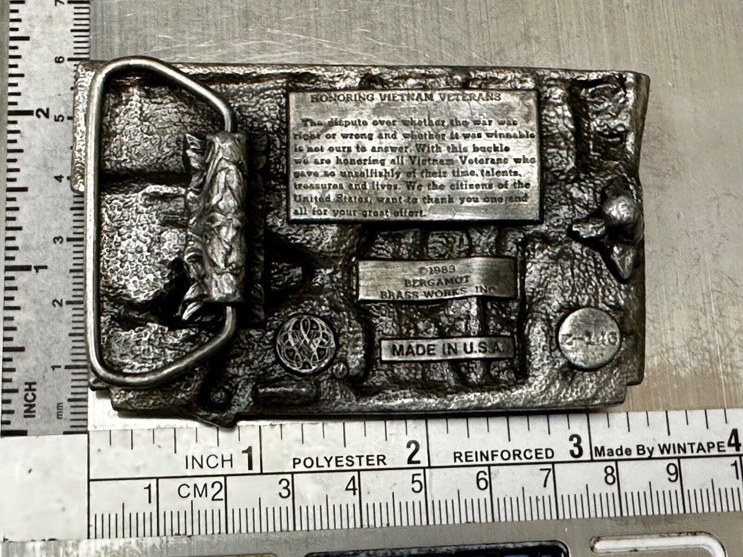Vietnam Veteran Vintage 1983 Bergamot Belt Buckle
