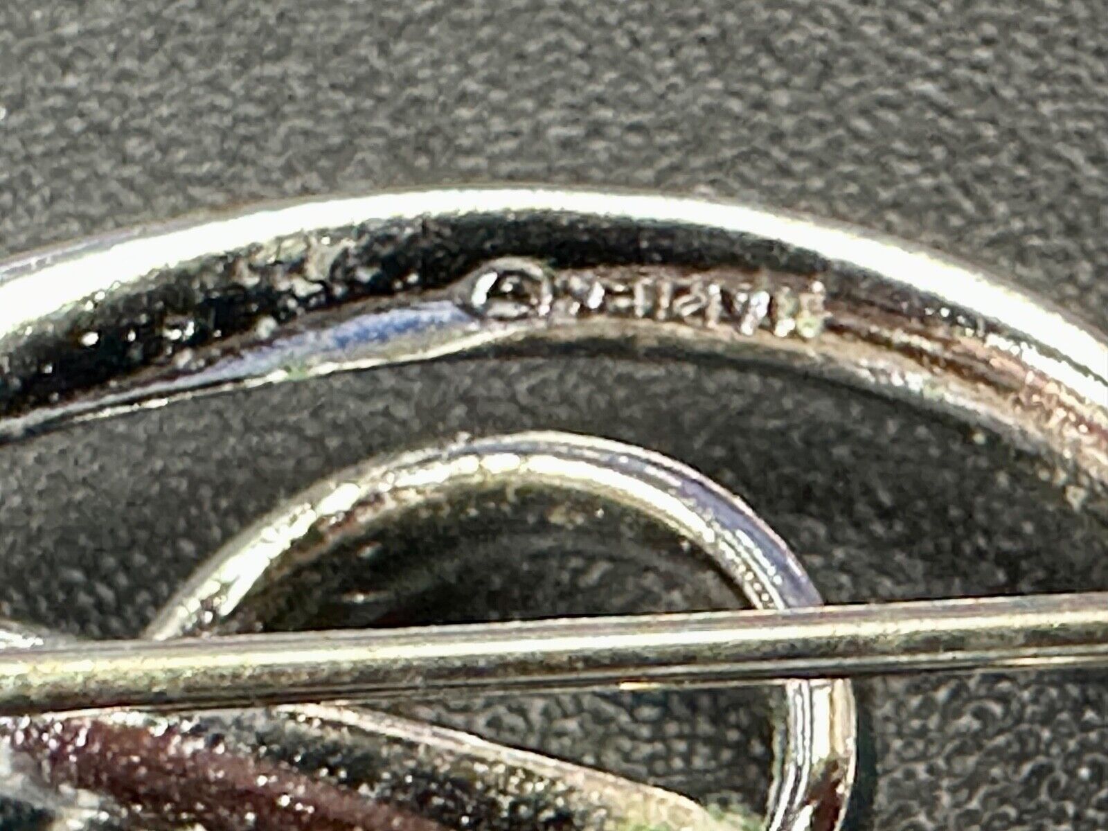 Treble clef music theme signed vintage brooch pin from estate find