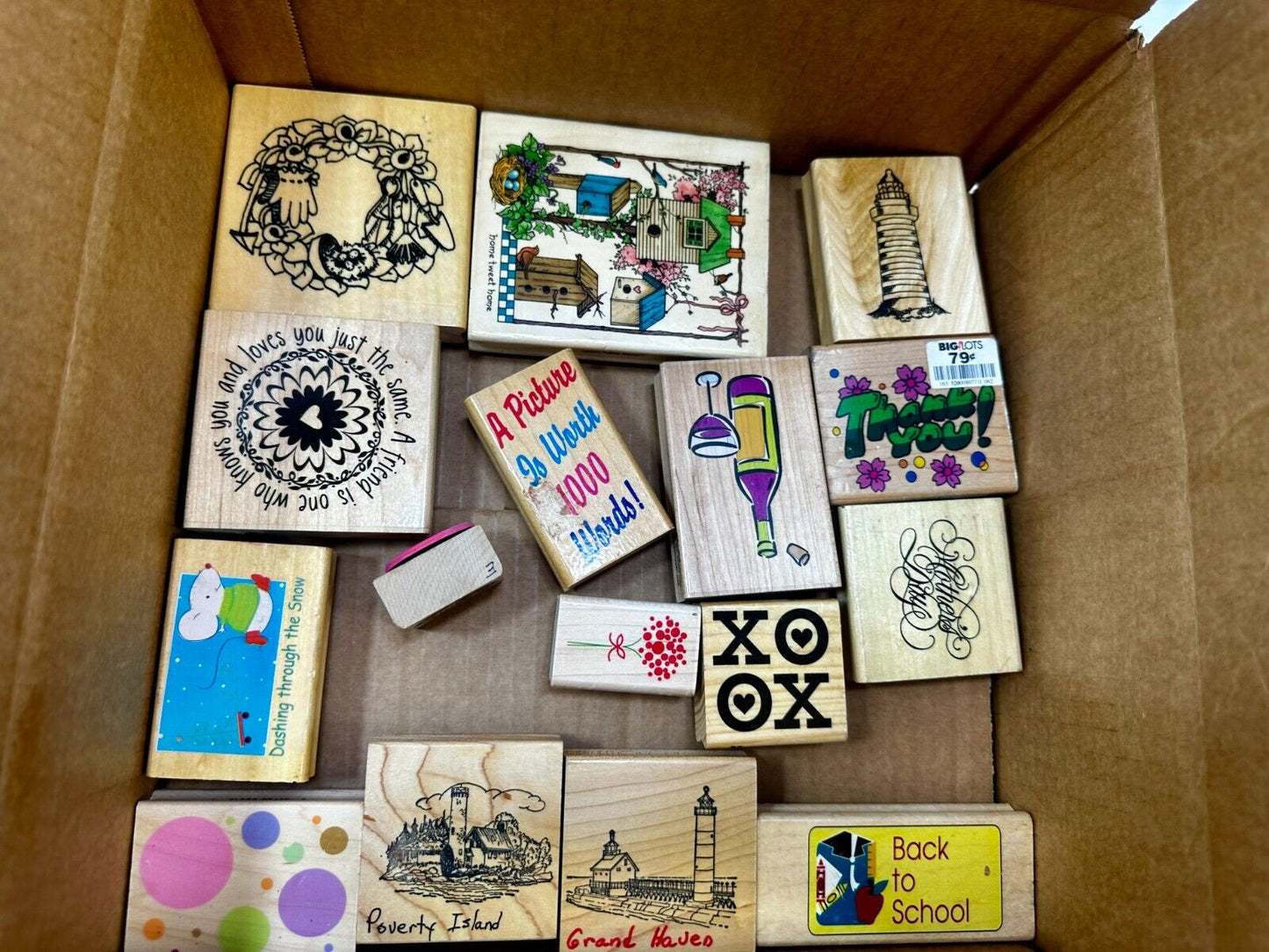 6.7 Pounds of Rubber Stamps HUGE LOT - Mostly NEW! Scrapbook Teachers SCORE!