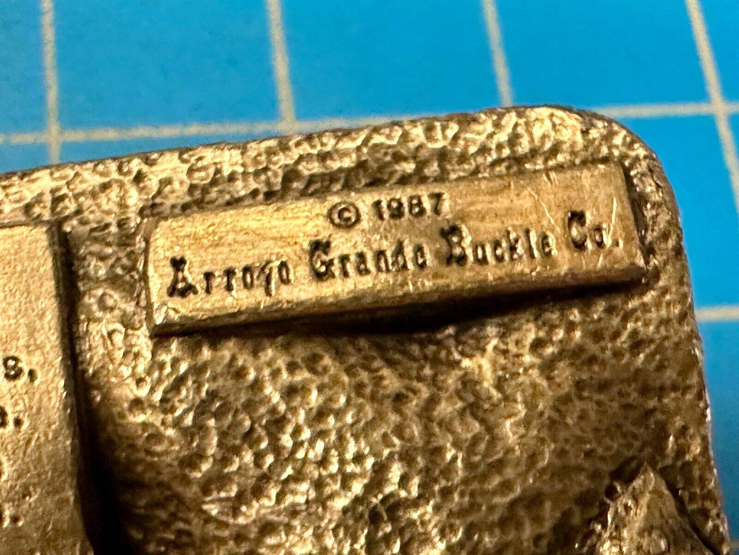 American Fisherman Vintage 1987 Commemorative Arroyo Grande Belt Buckle