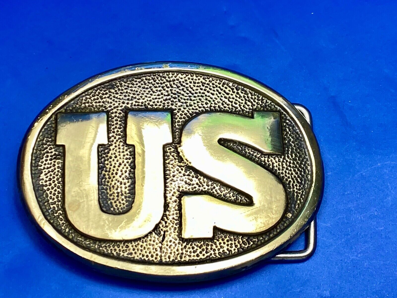 US Civil War reenactment military costume Vintage Hand made Brass belt buckle