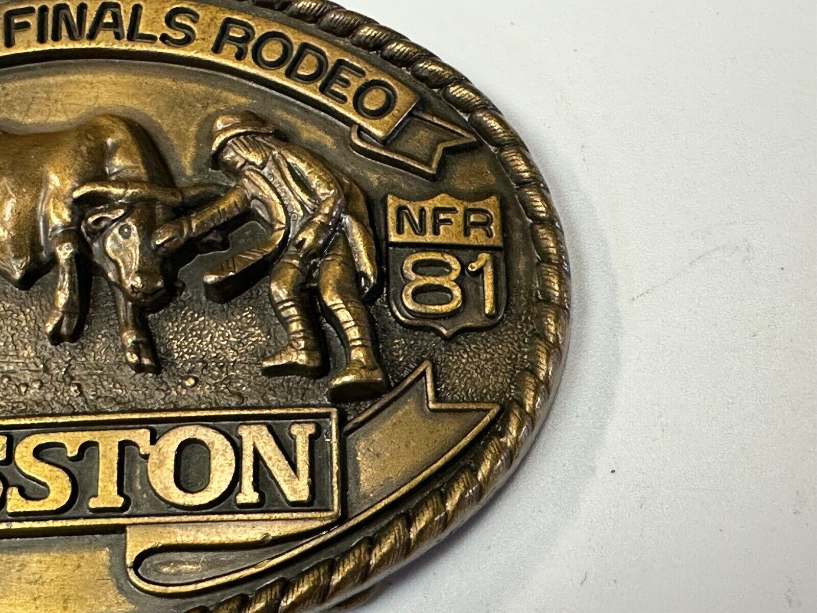 1981 HESSTON NATIONAL FINALS RODEO BELT BUCKLE 7th Edition Collectors