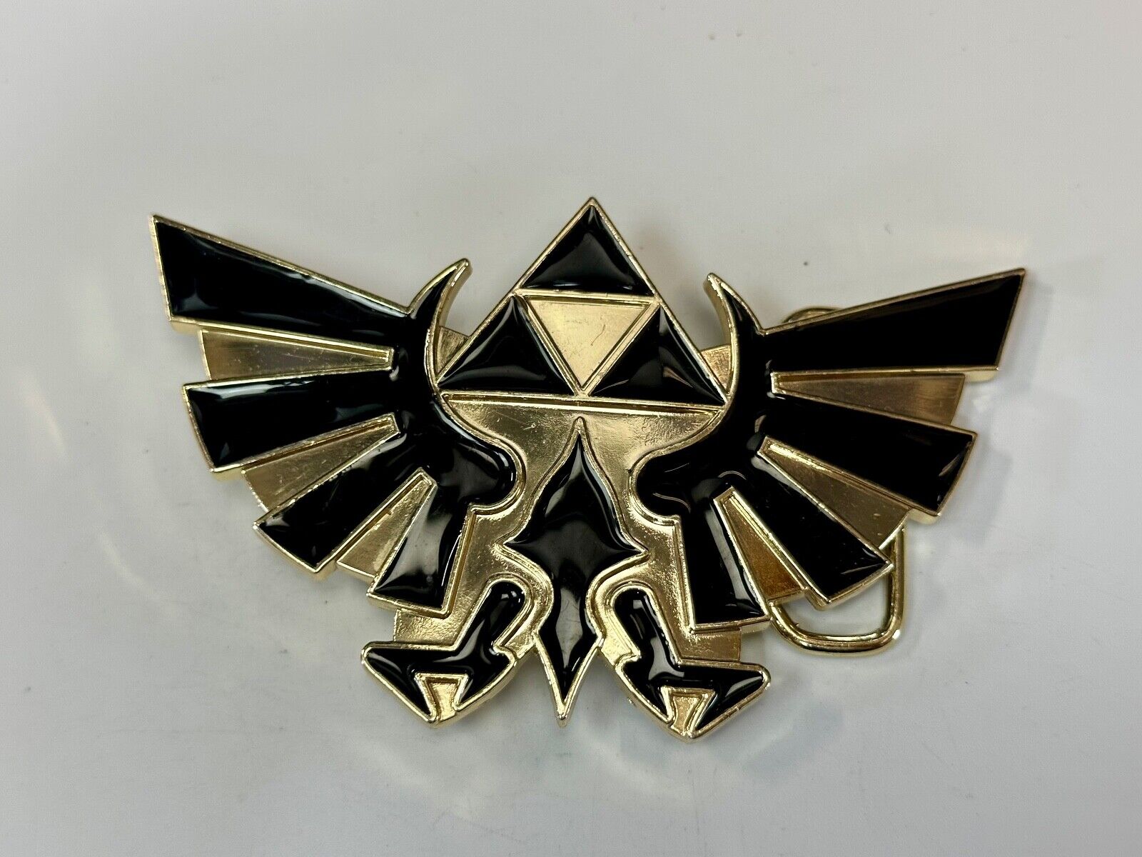 The Legend Of Zelda Black Golden Crest Triforce Nintendo 2008 Belt Buckle Hylian