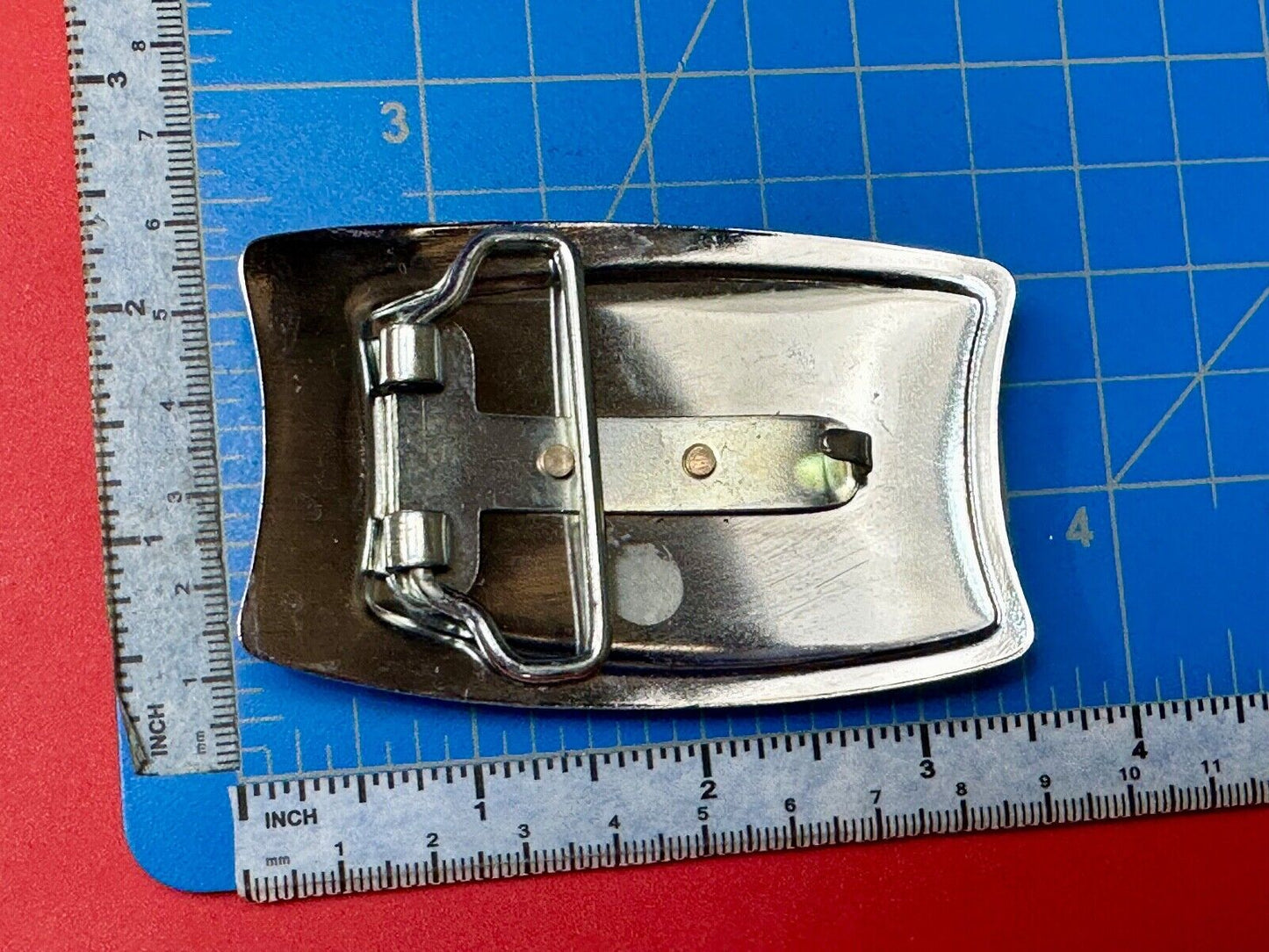 American Eagle - Vintage Mirrored Reflective Two Tone western belt buckle