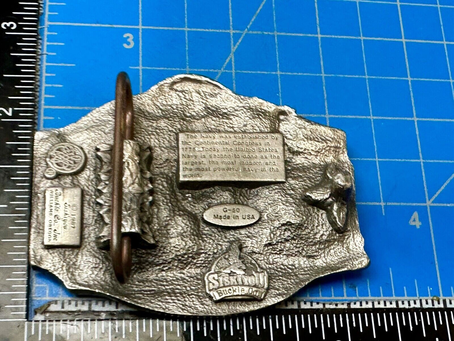United States Navy - Patriot America G-50 Commemorative Siskiyou Belt Buckle