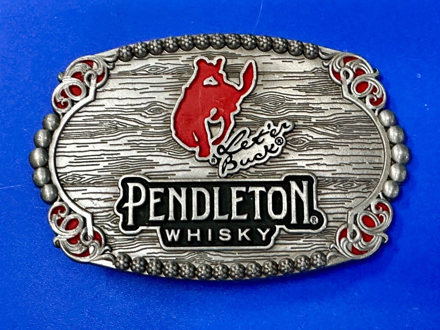 2023 Pendleton Whisky Let'er Buck Montana Silversmith Rodeo Cowboys Belt Buckle
