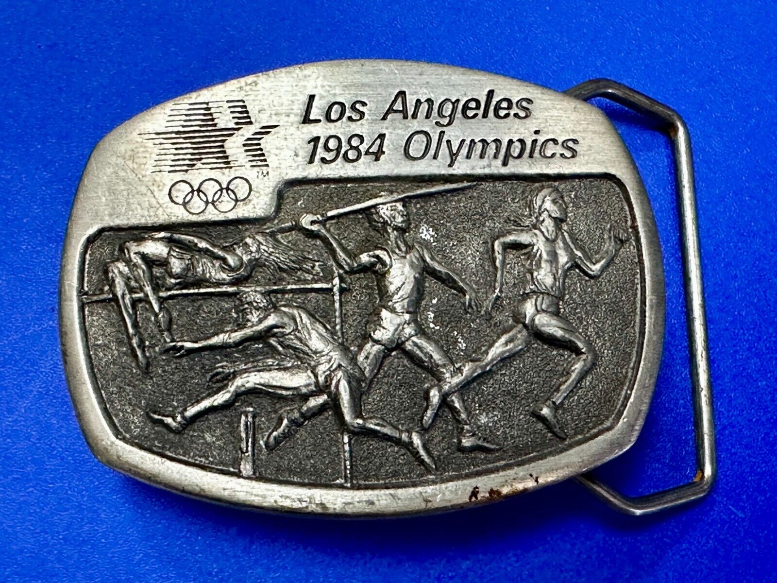 Track & Field Race - 1984 Los Angeles Olympics Pewter Sanchez Belt Buckle