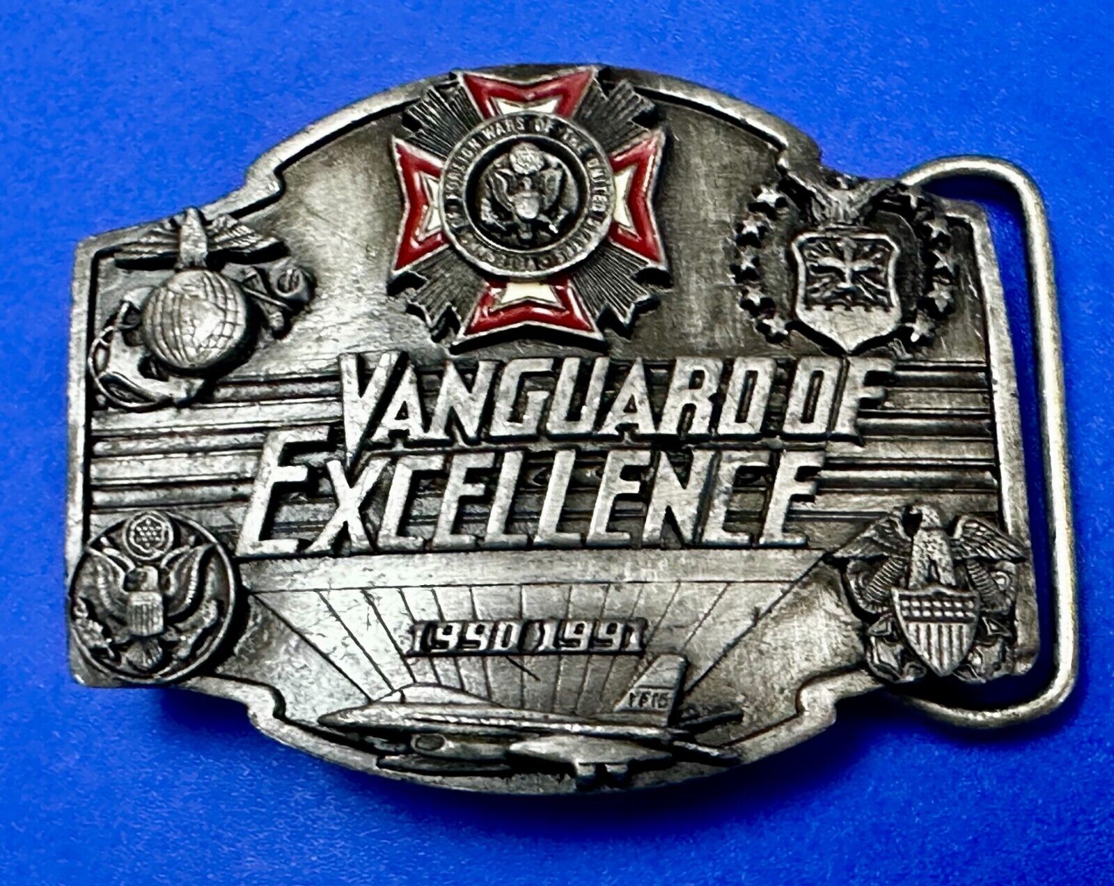 Vanguard of Excellence Veterans of Foreign Wars VFW 1990's Belt Buckle