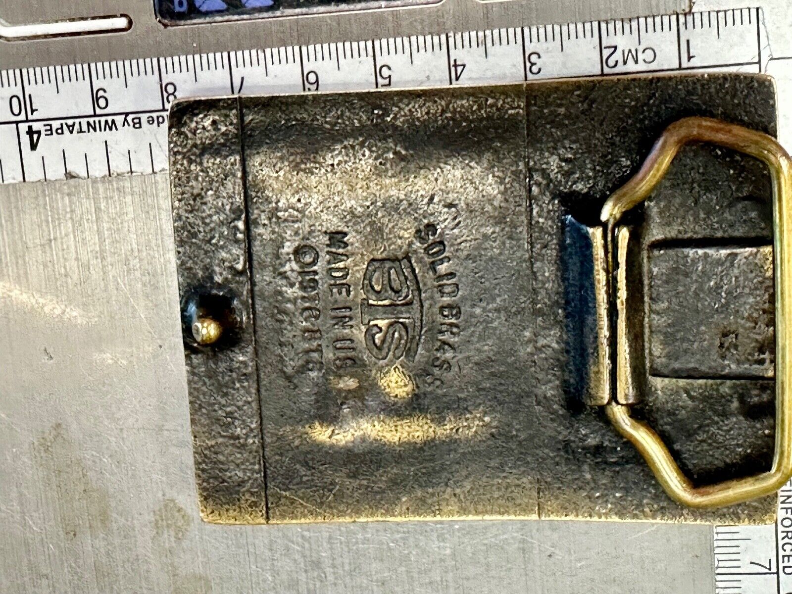 vintage Horse and Foal Colt baby vintage 1978 BTS solid brass belt buckle
