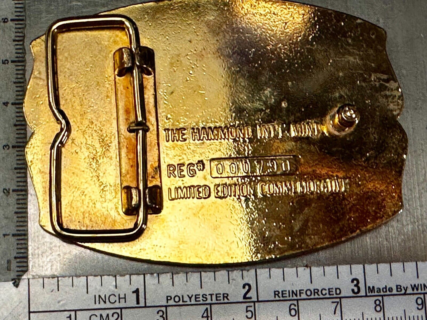USA France Lady Liberty Statue Commemorative two tone Hammond Mint Belt Buckle