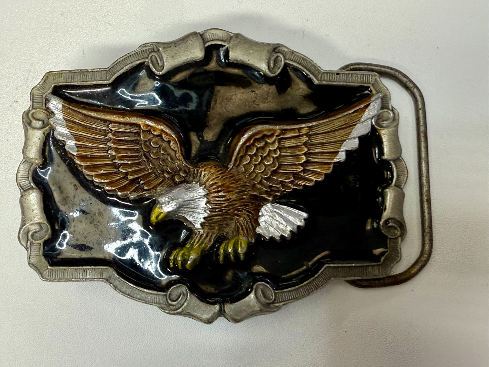 American Eagle Western Framed Patriotic Great American Products 90's Belt Buckle