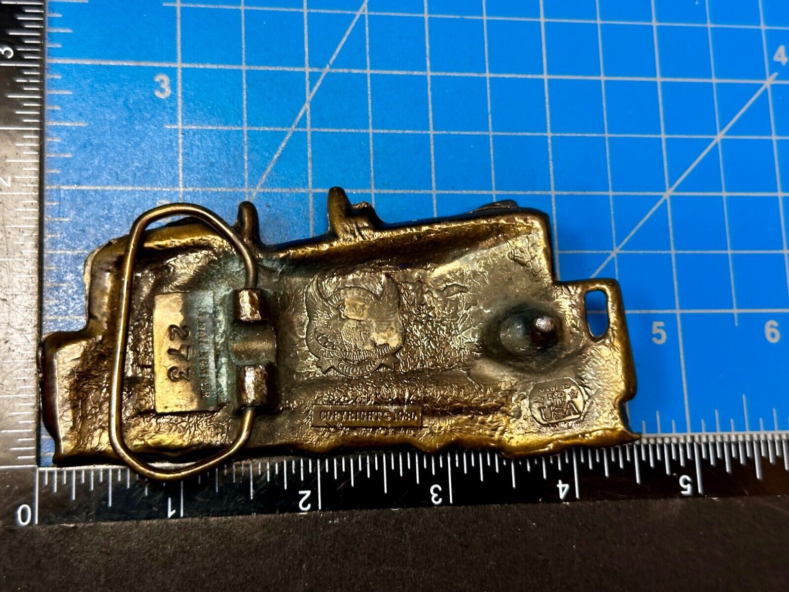 633 Diesel Locomotive RailRoad Train Vtg. 1981 The Great American Belt Buckle Co