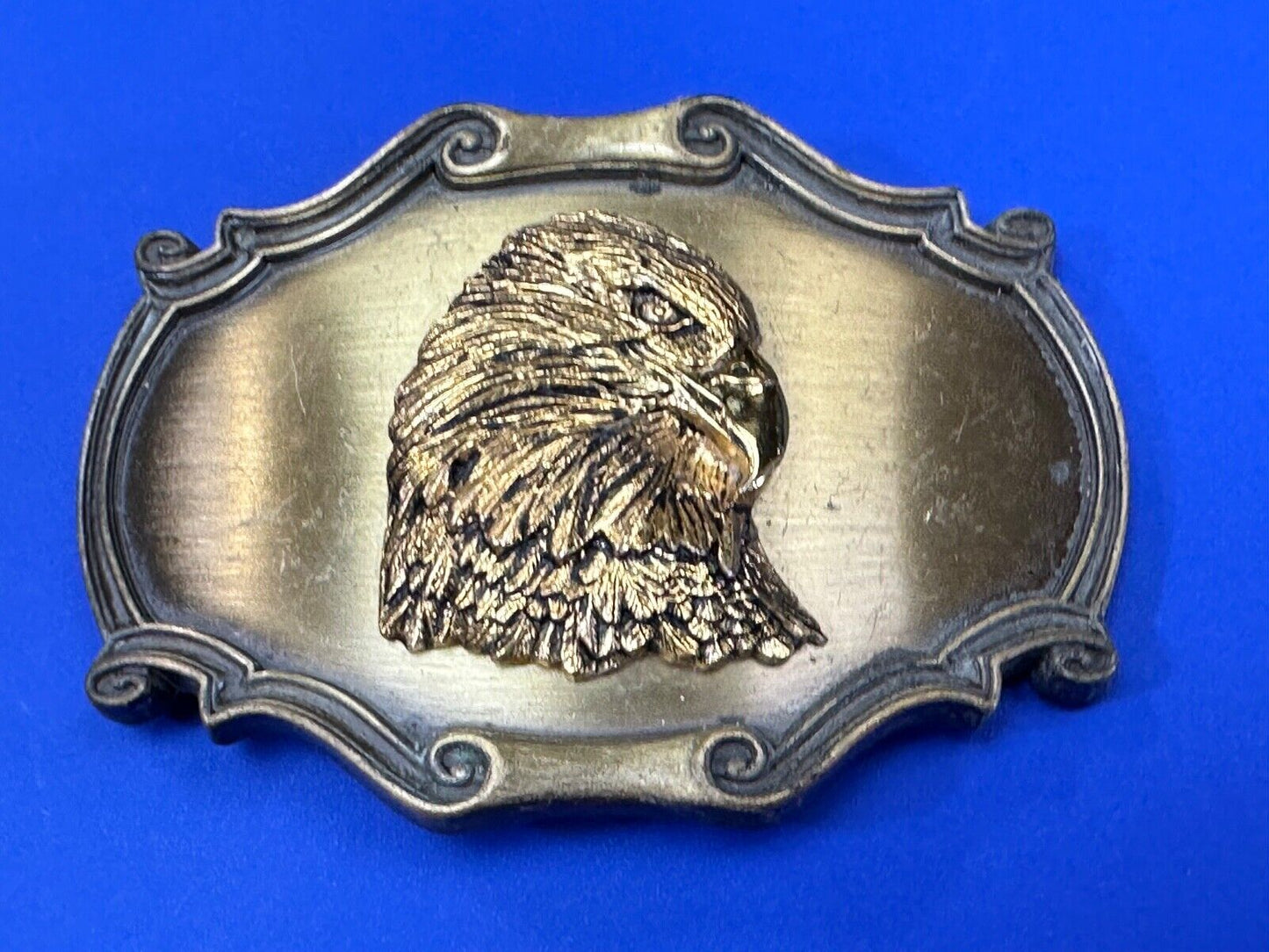 American Bald Eagle - Patriotic Vintage 1980 Raintree framed belt buckle