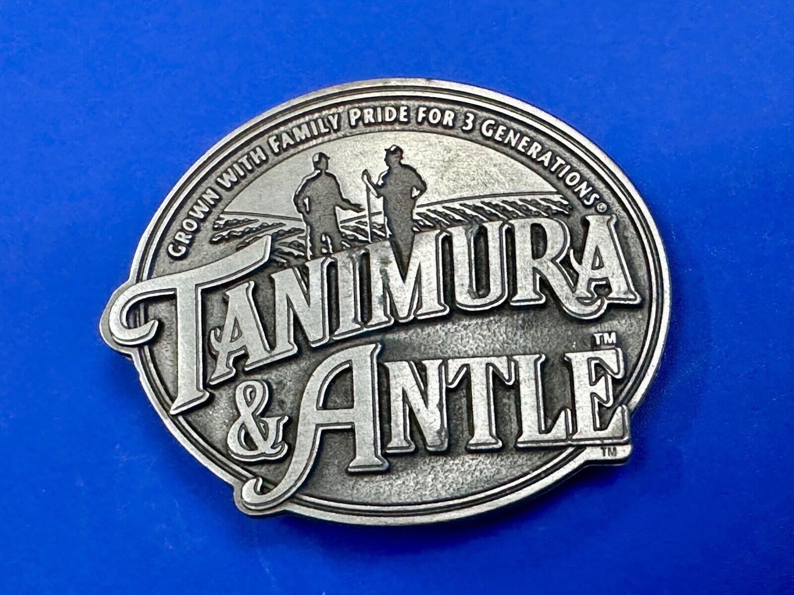 Tanimura & Antle -Grown with Family Pride for 3 Generations Farmers Belt Buckle