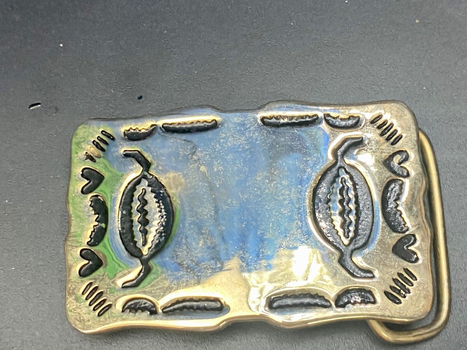 USA made western framed blank flower swirl belt buckle for your project! 
