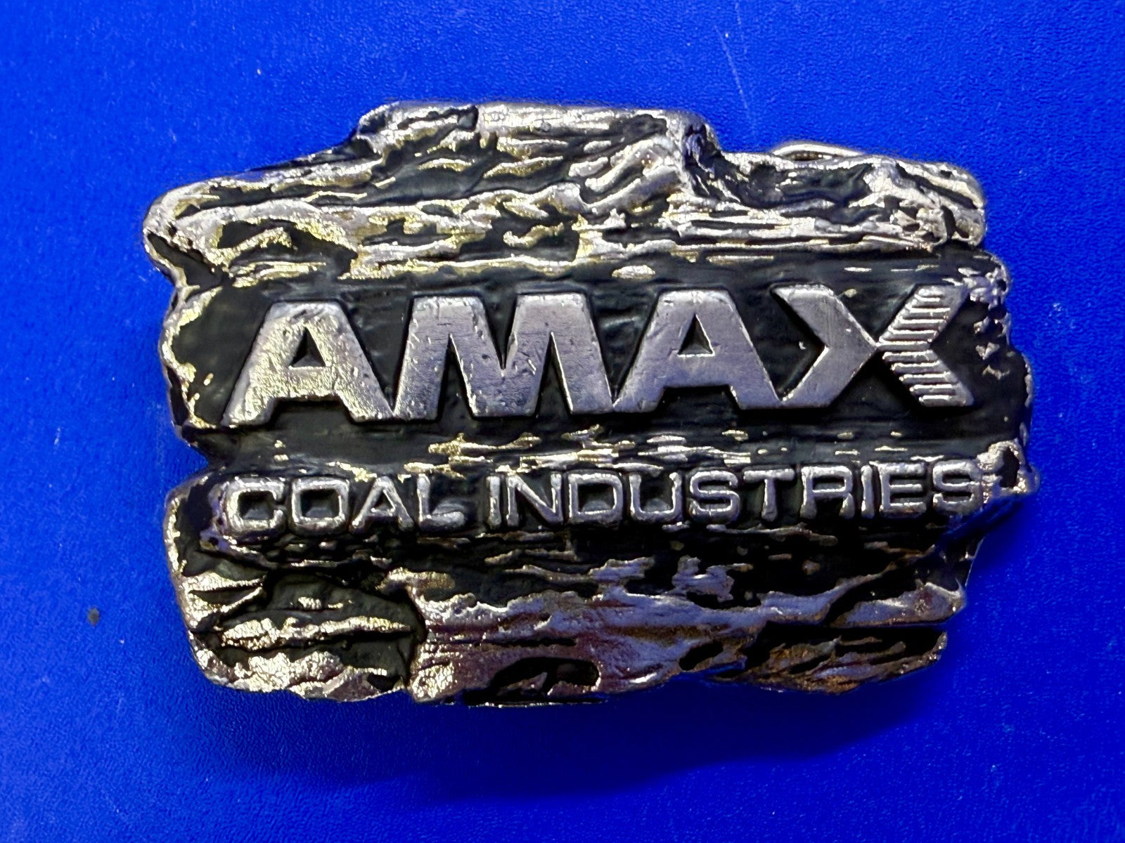 AMAX Coal Industries Mining Company Commemorative Vintage 70's Belt Buckle