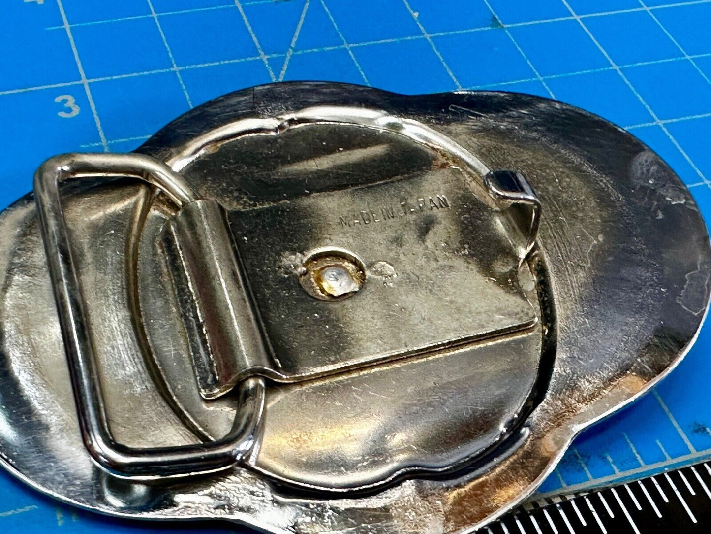 Vintage Cowboy Saddle Bronc western two tone belt buckle