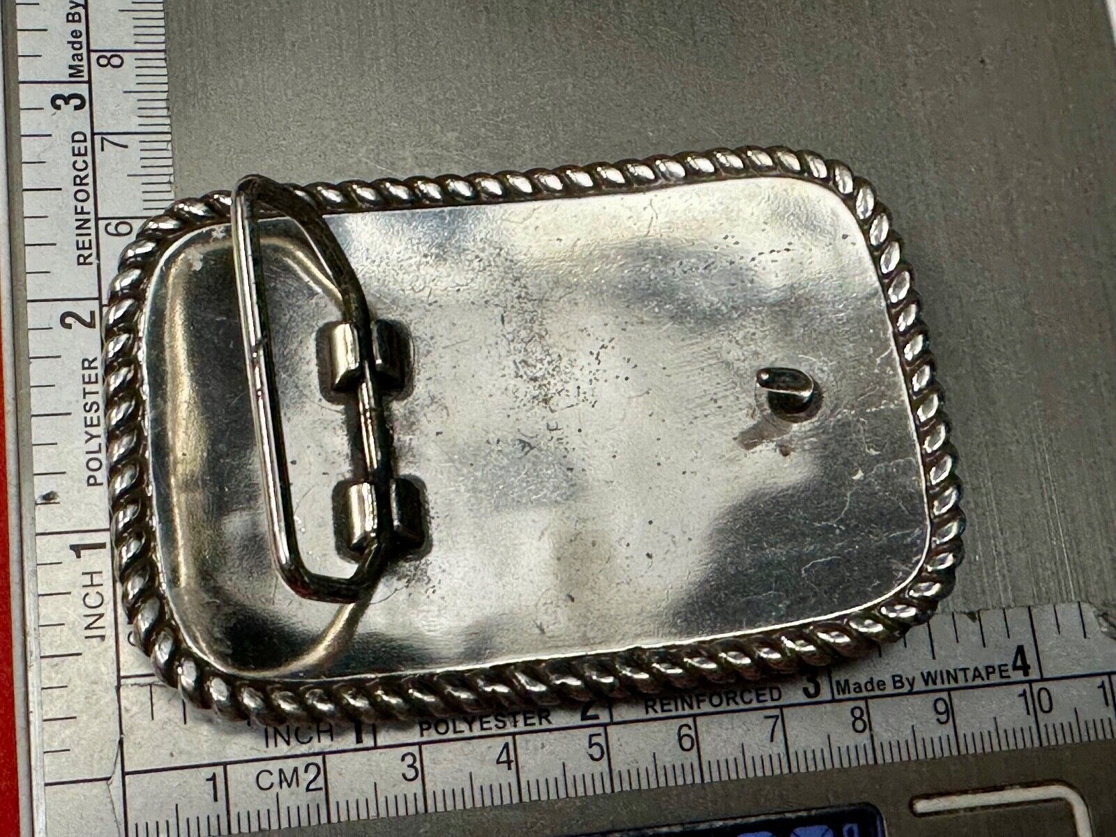 Beautiful western cowgirls rectangular belt buckle w/ Rhinestone boarder