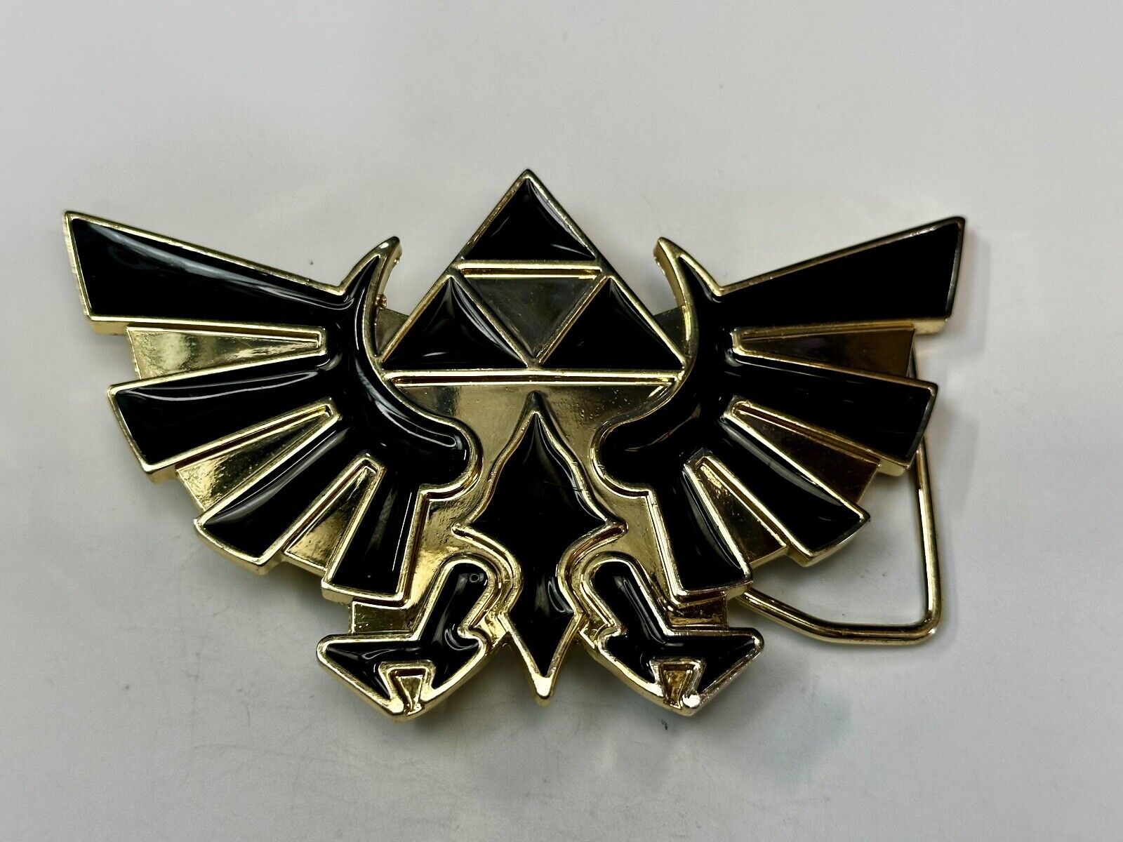 The Legend Of Zelda Black Golden Crest Triforce Nintendo 2012 Belt Buckle Hylian