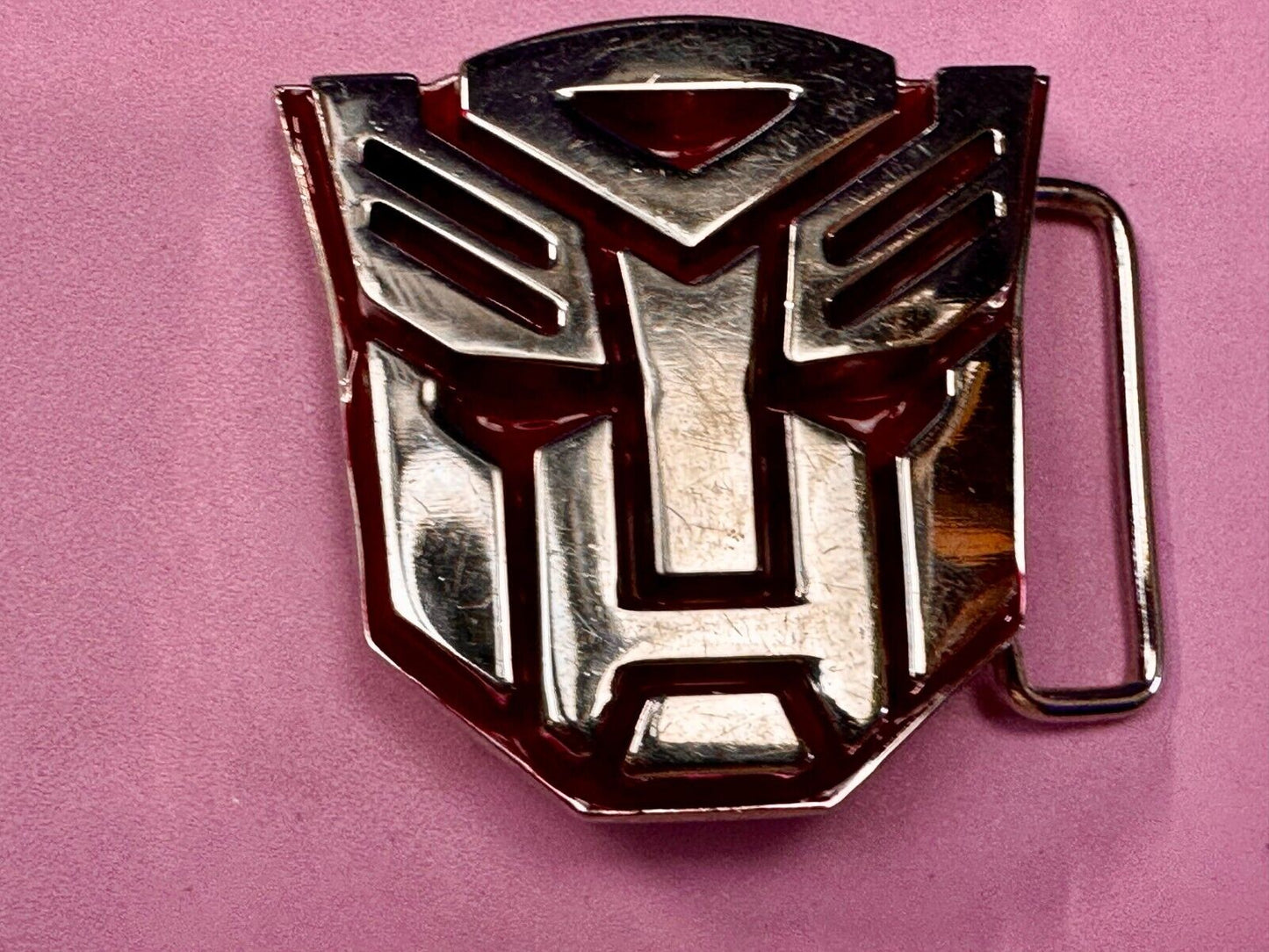 Transformers Autobot Optimus Prime Silver Red Color 2008 GTO Belt Buckle