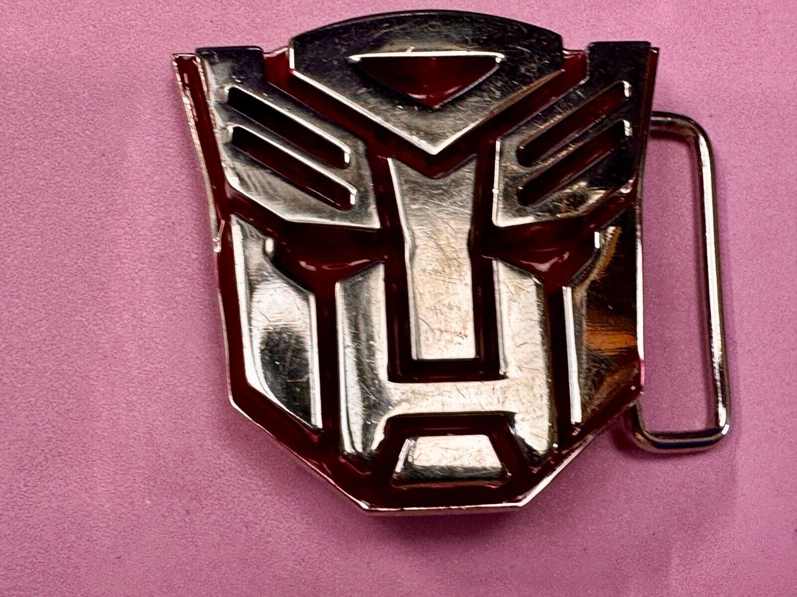 Transformers Autobot Optimus Prime Silver Red Color 2008 GTO Belt Buckle
