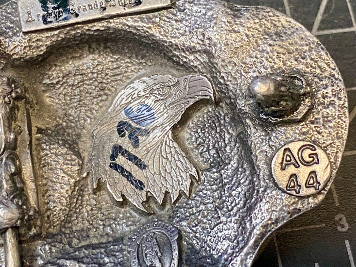 Vintage Arroyo Grande Eagle Cut Out Belt Buckle A.G.-44
