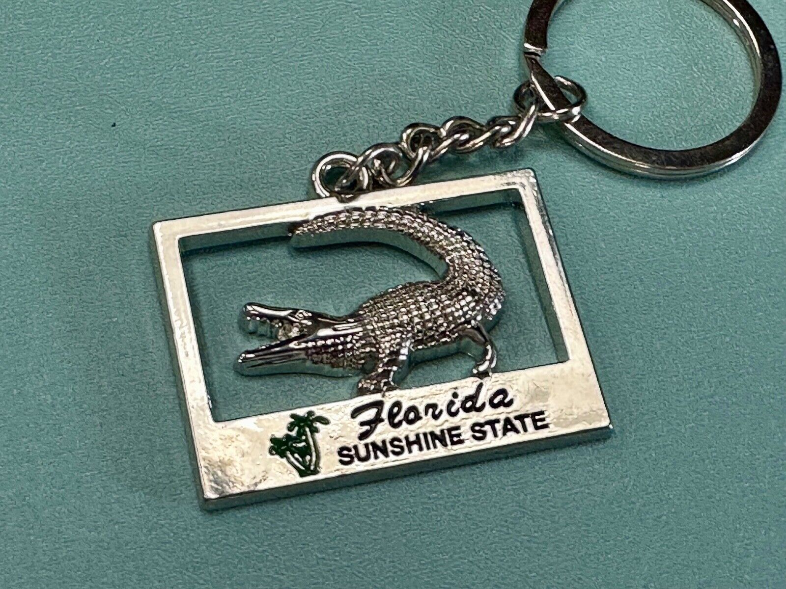 Alligator, Florida,  The Sunshine State souvenir Keychain - Key Ring Chain