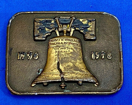 Bicentennial Liberty Bell  USA America Patriotic Belt Buckle 1776 - 1976 By Ubc