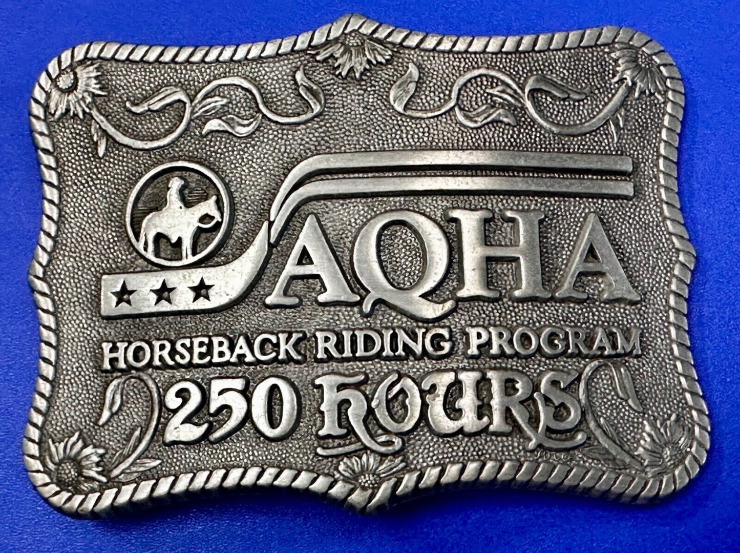 AQHA Horseback Riding Program 250 hours Award Belt Buckle by Quarterhorse