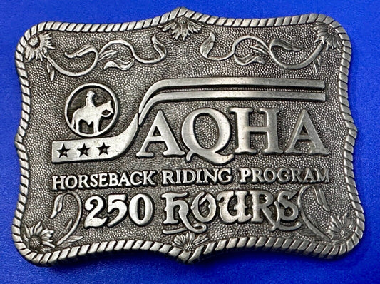 AQHA Horseback Riding Program 250 hours Award Belt Buckle by Quarterhorse