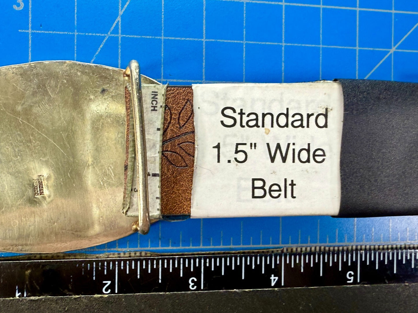 Abalone Shell Mother of Pearl Inlay Beach Scene Belt Buckle Hencho en Mexico