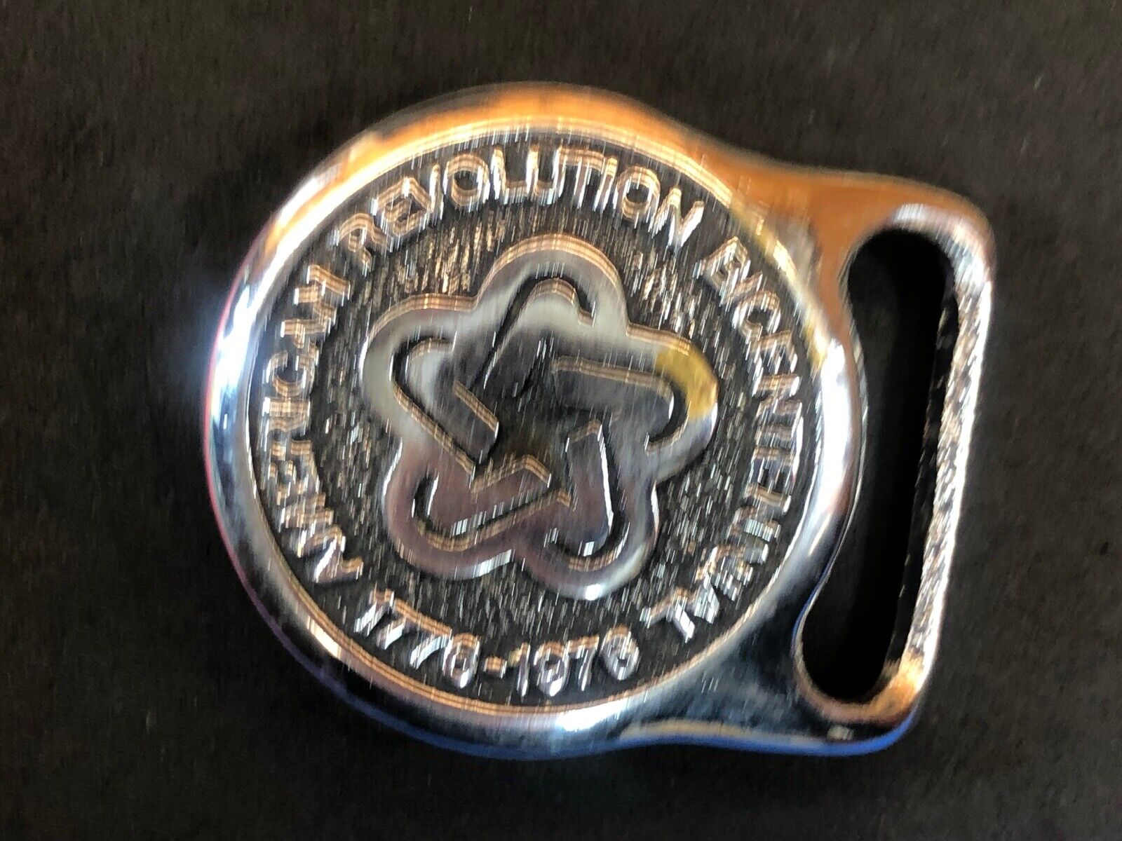 American Revolution Bicentennial Celebration Belt Buckle  1776-1976